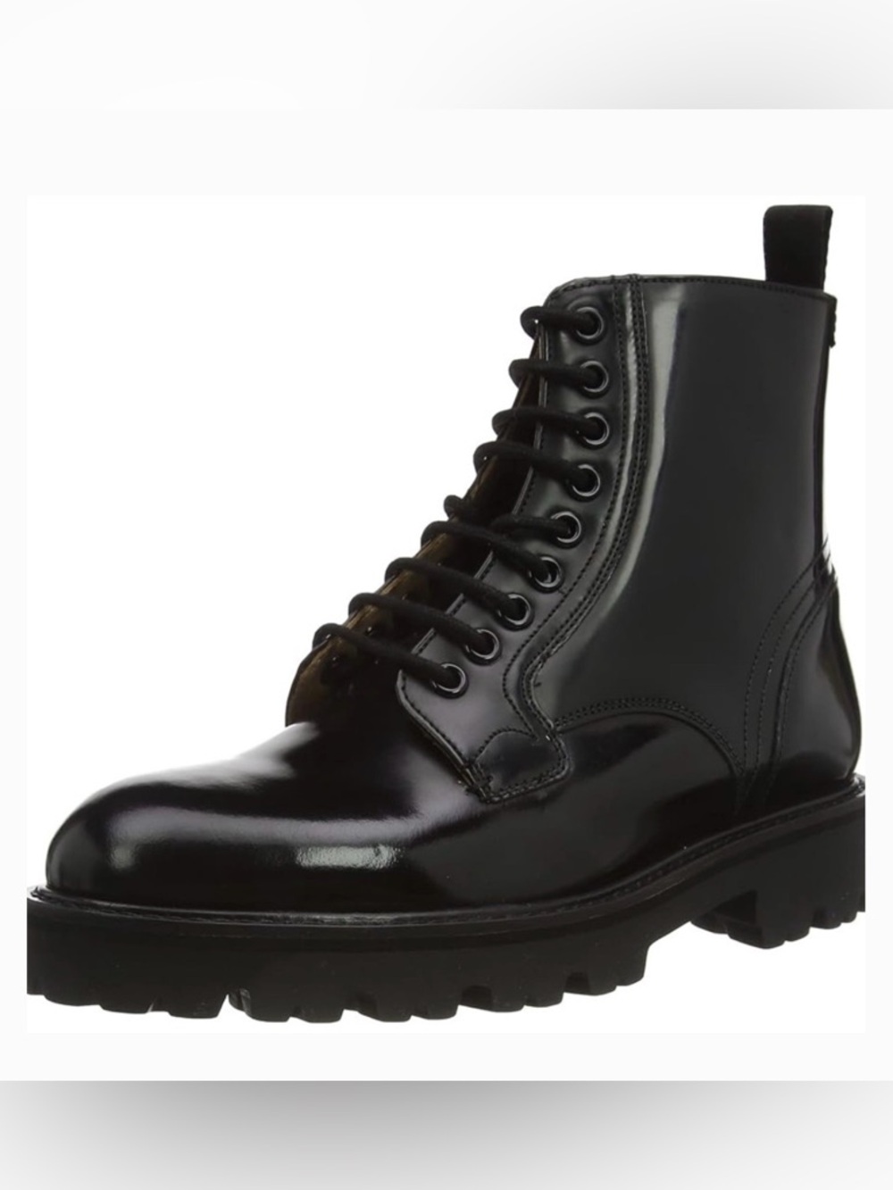 NWOB Ted Baker Womens Mascy Leather Chunky Lace Up Ankle Boots Black 6